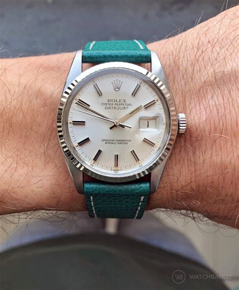 datejust rolex leather strap